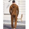 COOFANDY Sweatsuits for Men 2 Piece Tracksuit Casual Athletic Jogging Suit Hooded Set(Brown)