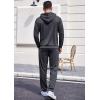 COOFANDY Sweatsuits for Men 2 Piece Tracksuit Casual Athletic Jogging Suit Hooded Set(Dark Grey)