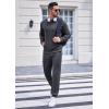 COOFANDY Sweatsuits for Men 2 Piece Tracksuit Casual Athletic Jogging Suit Hooded Set(Dark Grey)