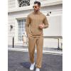 COOFANDY Sweatsuits for Men 2 Piece Tracksuit Casual Athletic Jogging Suit Hooded Set(Khaki)