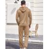 COOFANDY Sweatsuits for Men 2 Piece Tracksuit Casual Athletic Jogging Suit Hooded Set(Khaki)