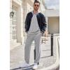 COOFANDY Sweatsuits for Men 2 Piece Tracksuit Casual Athletic Jogging Suit Hooded Set(Light Grey)