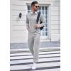 COOFANDY Sweatsuits for Men 2 Piece Tracksuit Casual Athletic Jogging Suit Hooded Set(Light Grey)