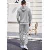 COOFANDY Sweatsuits for Men 2 Piece Tracksuit Casual Athletic Jogging Suit Hooded Set(Light Grey)