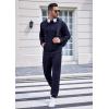 COOFANDY Sweatsuits for Men 2 Piece Tracksuit Casual Athletic Jogging Suit Hooded Set(Navy Blue)