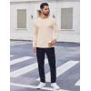 COOFANDY Thermal Shirts for Men Heavyweight Long Sleeve T Shirt Casual Basic Shirts Stretch Crew Neck Undershirts(Beige)