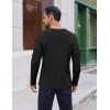 COOFANDY Thermal Shirts for Men Heavyweight Long Sleeve T Shirt Casual Basic Shirts Stretch Crew Neck Undershirts(Black)