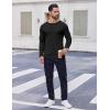 COOFANDY Thermal Shirts for Men Heavyweight Long Sleeve T Shirt Casual Basic Shirts Stretch Crew Neck Undershirts(Black)