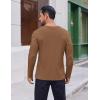 COOFANDY Thermal Shirts for Men Heavyweight Long Sleeve T Shirt Casual Basic Shirts Stretch Crew Neck Undershirts(Brown)