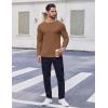 COOFANDY Thermal Shirts for Men Heavyweight Long Sleeve T Shirt Casual Basic Shirts Stretch Crew Neck Undershirts(Brown)