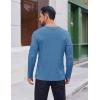COOFANDY Thermal Shirts for Men Heavyweight Long Sleeve T Shirt Casual Basic Shirts Stretch Crew Neck Undershirts(Deep Blue)