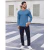COOFANDY Thermal Shirts for Men Heavyweight Long Sleeve T Shirt Casual Basic Shirts Stretch Crew Neck Undershirts(Deep Blue)