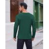 COOFANDY Thermal Shirts for Men Heavyweight Long Sleeve T Shirt Casual Basic Shirts Stretch Crew Neck Undershirts(Green)