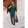COOFANDY Thermal Shirts for Men Heavyweight Long Sleeve T Shirt Casual Basic Shirts Stretch Crew Neck Undershirts(Green)