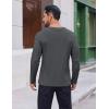 COOFANDY Thermal Shirts for Men Heavyweight Long Sleeve T Shirt Casual Basic Shirts Stretch Crew Neck Undershirts(Grey)