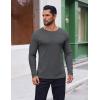 COOFANDY Thermal Shirts for Men Heavyweight Long Sleeve T Shirt Casual Basic Shirts Stretch Crew Neck Undershirts(Grey)