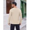 COOFANDY Thermal Shirts for Men Heavyweight Long Sleeve T Shirt Casual Basic Shirts Stretch Crew Neck Undershirts(Khaki)