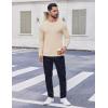 COOFANDY Thermal Shirts for Men Heavyweight Long Sleeve T Shirt Casual Basic Shirts Stretch Crew Neck Undershirts(Khaki)