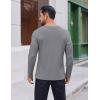 COOFANDY Thermal Shirts for Men Heavyweight Long Sleeve T Shirt Casual Basic Shirts Stretch Crew Neck Undershirts(Light Grey)