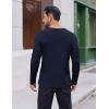 COOFANDY Thermal Shirts for Men Heavyweight Long Sleeve T Shirt Casual Basic Shirts Stretch Crew Neck Undershirts(Navy Blue)