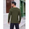COOFANDY Thermal Shirts for Men Heavyweight Long Sleeve T Shirt Casual Basic Shirts Stretch Crew Neck Undershirts(Olive Green)