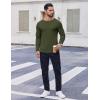 COOFANDY Thermal Shirts for Men Heavyweight Long Sleeve T Shirt Casual Basic Shirts Stretch Crew Neck Undershirts(Olive Green)