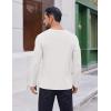 COOFANDY Thermal Shirts for Men Heavyweight Long Sleeve T Shirt Casual Basic Shirts Stretch Crew Neck Undershirts(White)