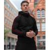 COOFANDY Tracksuit Mens with Zipper Pockets Full Zip Hoodie Sweatsuit 2 Pieces Running Jogging Sports Casual Sweat Suits(B-black)