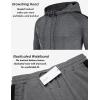 COOFANDY Tracksuit Mens with Zipper Pockets Full Zip Hoodie Sweatsuit 2 Pieces Running Jogging Sports Casual Sweat Suits(Dark Grey Textile)
