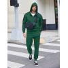 COOFANDY Tracksuit Mens with Zipper Pockets Full Zip Hoodie Sweatsuit 2 Pieces Running Jogging Sports Casual Sweat Suits(Green)