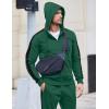 COOFANDY Tracksuit Mens with Zipper Pockets Full Zip Hoodie Sweatsuit 2 Pieces Running Jogging Sports Casual Sweat Suits(Green)