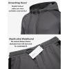 COOFANDY Tracksuit Mens with Zipper Pockets Full Zip Hoodie Sweatsuit 2 Pieces Running Jogging Sports Casual Sweat Suits(Grey)