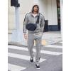 COOFANDY Tracksuit Mens with Zipper Pockets Full Zip Hoodie Sweatsuit 2 Pieces Running Jogging Sports Casual Sweat Suits(Light Grey)
