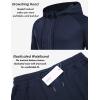 COOFANDY Tracksuit Mens with Zipper Pockets Full Zip Hoodie Sweatsuit 2 Pieces Running Jogging Sports Casual Sweat Suits(Navy Blue)