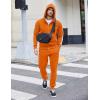 COOFANDY Tracksuit Mens with Zipper Pockets Full Zip Hoodie Sweatsuit 2 Pieces Running Jogging Sports Casual Sweat Suits(Orange)
