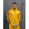 COOFANDY Tracksuit Mens with Zipper Pockets Full Zip Hoodie Sweatsuit 2 Pieces Running Jogging Sports Casual Sweat Suits(Yellow)