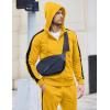 COOFANDY Tracksuit Mens with Zipper Pockets Full Zip Hoodie Sweatsuit 2 Pieces Running Jogging Sports Casual Sweat Suits(Yellow)