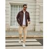 COOFANDY Work Shirts for Mens Long Sleeve Casual Button Down Shirt Mens Shacket with Flap Pockets(Brown)