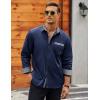 COOFANDY mens Casual(Check Pattern-blue)