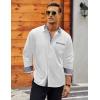 COOFANDY mens Casual(Check Pattern-white)