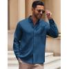 COOFANDY mens Casual(Deep Blue)