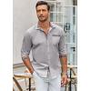 COOFANDY mens Casual(Light Grey)