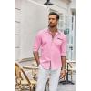 COOFANDY mens Casual(Pink)