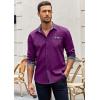 COOFANDY mens Casual(Purple)