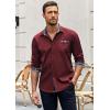 COOFANDY mens Casual(Wine Red)