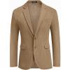 COOFADNY Men’s Casual Corduroy Blazer Classic Fit Two Button Sport Coat Fashion Notch Lapel Blazer Jacket(Coffee)