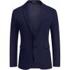 COOFADNY Men’s Casual Corduroy Blazer Classic Fit Two Button Sport Coat Fashion Notch Lapel Blazer Jacket(Dark Blue)