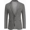 COOFADNY Men’s Casual Corduroy Blazer Classic Fit Two Button Sport Coat Fashion Notch Lapel Blazer Jacket(Dark Gray)