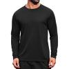 COOFANDY Long Sleeve Shirts for Men Moisture Wicking Activewear T-Shirts Workout Running Shirts(Black)