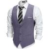 COOFANDY Men Casual Suit Vest Formal Dress Vest Slim Fit Waistcoat Business Wedding(Blue)